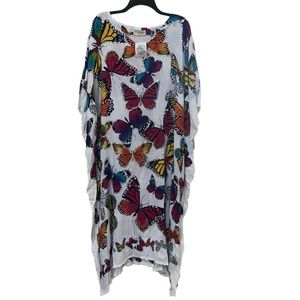 Cita Kaftan dress with beautiful butterflies NWT